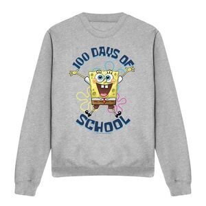 SpongeBob SquarePants Unisex Adult 100 Days Of School Sweatshirt / Athletic Heat